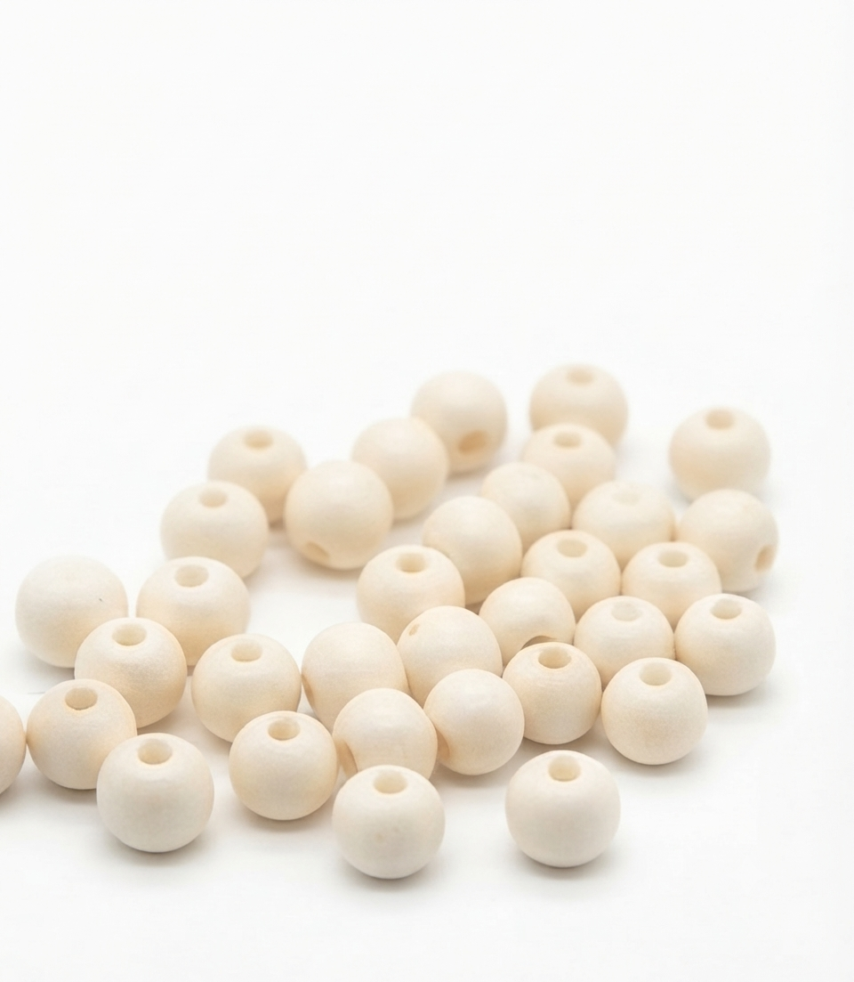 White  Round Bone Beads|8mm Bone Bead for Making  jewellerey & Craft