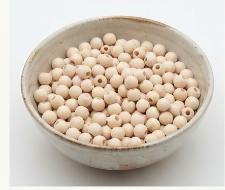 Round Wood White  Beads 8mm, Natural Wood For DIY Craft