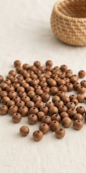 Polished Wooden Bead Smooth Texture Regular For Making Jewellery