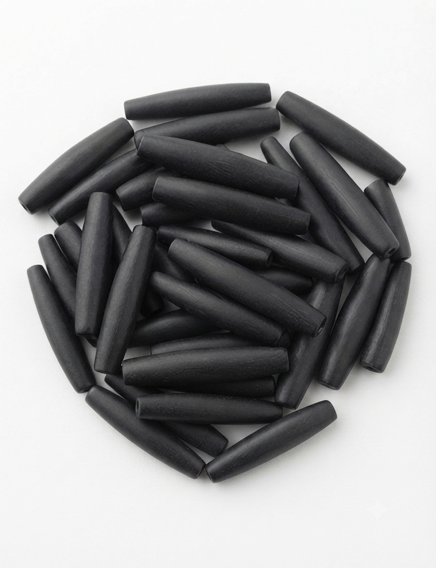 Black Bone Beads Pipe|1.5 Inch For DIY