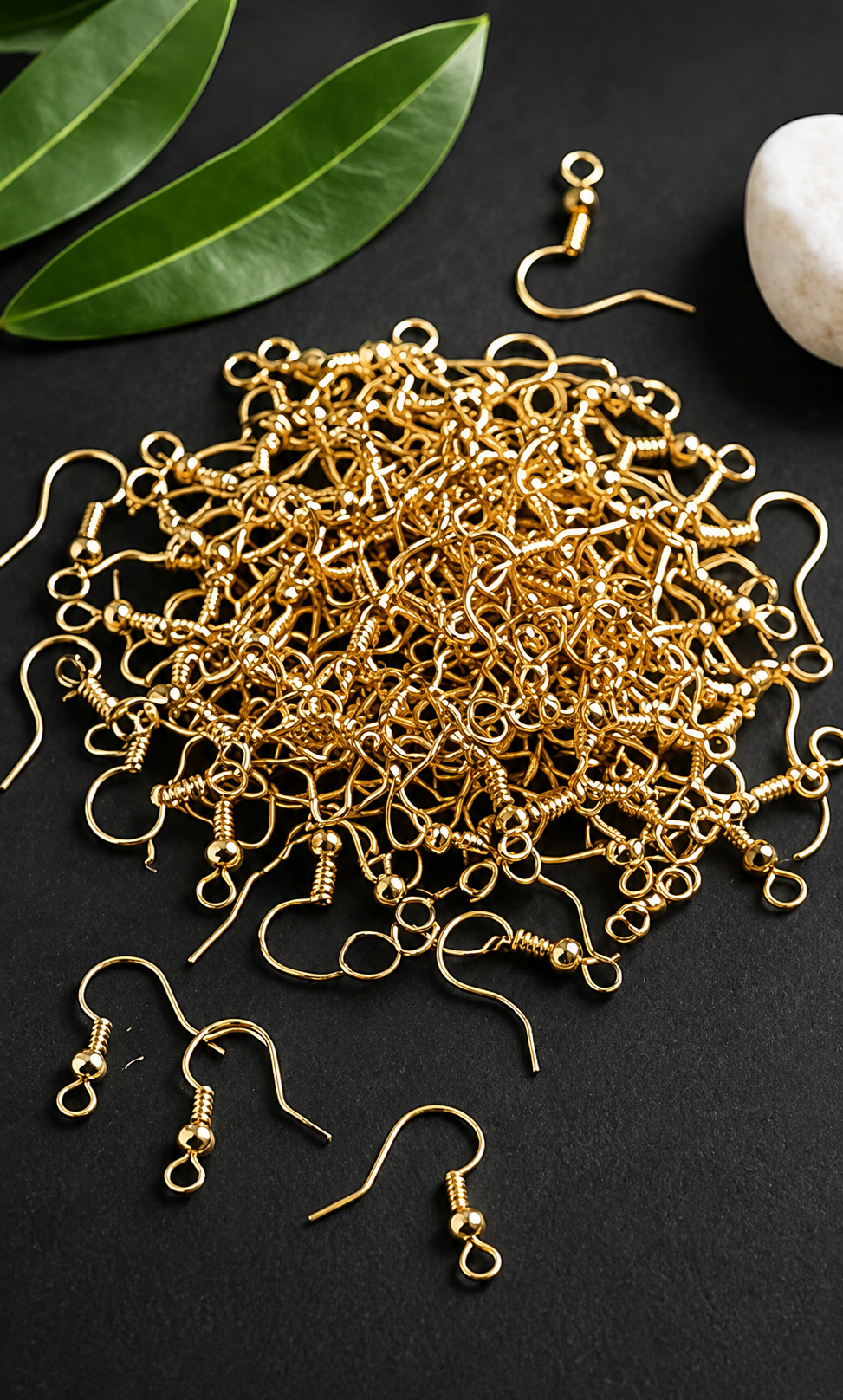 100 pcs Golden Colour Earring Fish  Hook For Making  DIY  Jewellery  & Craft