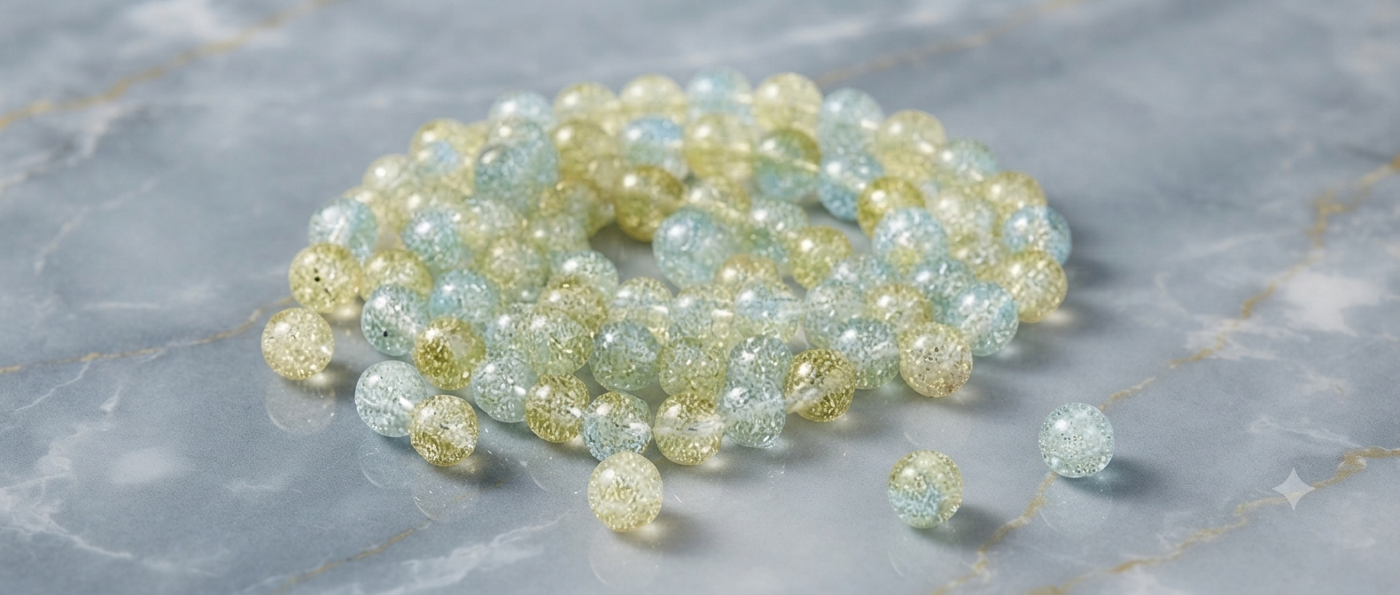Crackle Double Color  Glass Beads, 8mm Round, 500 Pieces, for DIY