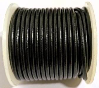0.5 mm Leather Cord - Black 10M